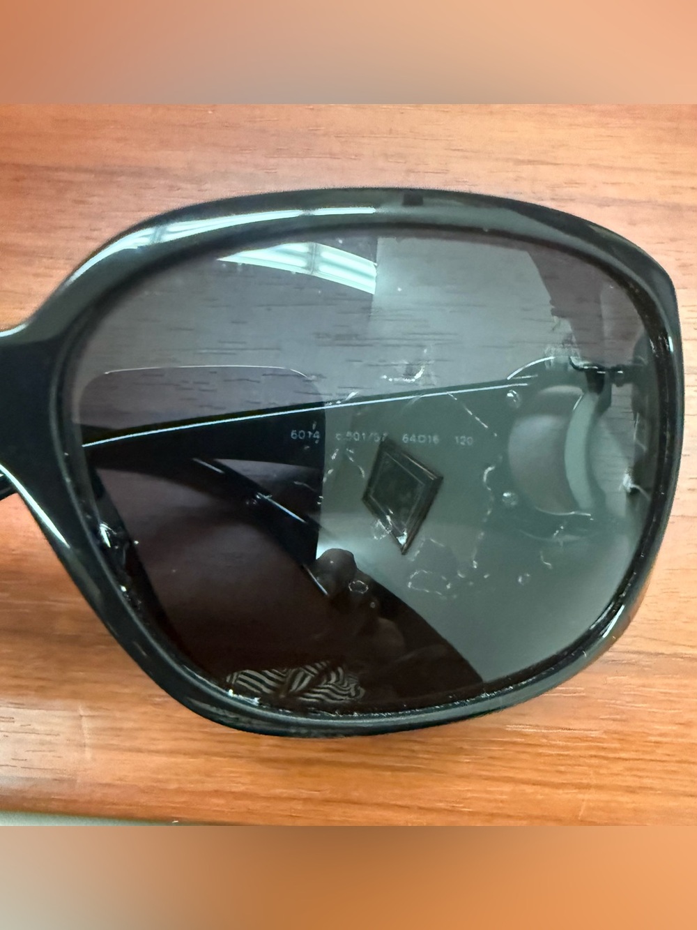 CHANEL 6014 Black Oversized Sunglasses with Silver CC Logo on sides 64/16/120 - Picture 5 of 7